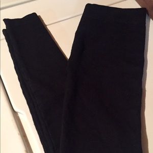 Just One Black Terry Leggings